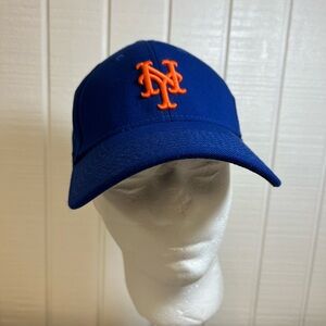 New Era MLB New York Mets Medium/Large Blue/Orange Fitted Flex Fit Hat Baseball